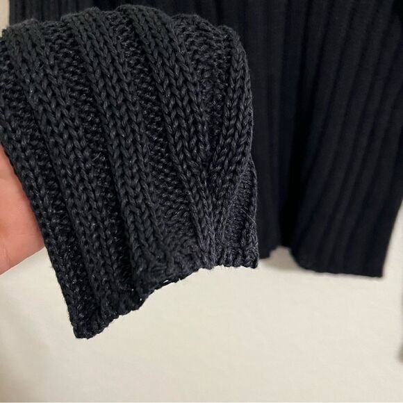 Vintage 90’s Polo Ralph Lauren Linen Ribbed Turtle Neck Sweater Black Size M - Picture 7 of 11